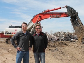 Doug and Lawry Slipacoff of Trijan Industries stand at their Plank Road location. The company is marking its 100th anniversary this year, with its roots in Petrolia.
Handout/Sarnia This Week