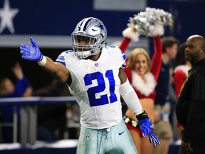 Ezekiel Elliott is in more hot water after reports surfaced alleging the Cowboys running back punched a man at a Dallas bar on Sunday night. (Ron Jenkins/AP Photo/Files)
