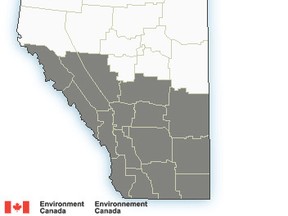 Environment Canada has released a special air quality statement for southern Alberta. Screen capture / Environment Canada