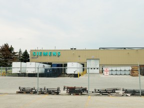 About 300 workers at the Siemens wind turbine plant in Tillsonburg have been called to a meeting Tuesday. Siemens officials couldn't be reached Monday for comment about the future of the plant, one of the town’s biggest private employers. (Bruce Chessell/Postmedia News)