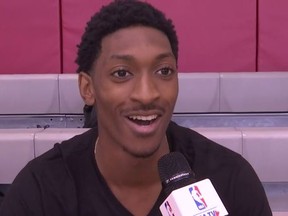 Toronto Raptors signed Malcolm Miller to the team’s first ever two-way contract on July 9, 2017. (nba.com/raptors frame grab)