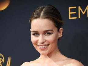 Actress Emilia Clarke attends the 68th Annual Primetime Emmy Awards at Microsoft Theater on September 18, 2016 in Los Angeles, California. (Photo by Frazer Harrison/Getty Images)