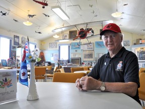 Rene McKinnon, past president of the Royal Canadian Air Force Association’s 427 (London) Wing, is joining forces with a trio of community groups to establish a unique presence on Crumlin Sideroad. Photo taken in London Ont. July 13, 2017. (CHRIS MONTANINI\LONDONER\POSTMEDIA NETWORK)