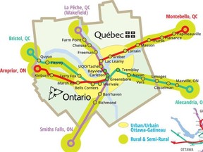 MOOSE Consortium's plan for a six-line commuter railway linking the National Capital Region. MOOSE CONSORTIUM