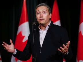 Francois-Philippe Champagne, Minister of International Trade, speaks to reporters at a Liberal cabinet retreat in Calgary, Alta., Monday, Jan. 23, 2017. Champagne is one of the individuals MPs want to outline the Liberal Party's NAFTA priorities. (THE CANADIAN PRESS/Jeff McIntosh)