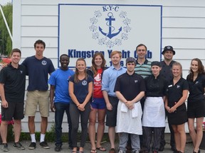 Kingston Yacht Club general manager Greg McNab, back row, second from right, and his staff. In June the yacht club won the Small Club of the Year Award presented by the Canadian Society of Club Managers. (Joseph Cattana/The Whig-Standard)