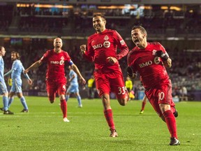 Sebastian Giovinco (right) and Toronto FC destroyed New York City in last year’s playoffs. (THE CANADIAN PRESS)