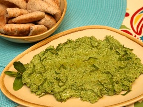 Green Pea Hummus. Food styling by Christie Pollard. (MIKE HENSEN, The London Free Press)