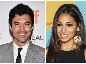 This combination photo shows actors Ian Anthony Dale, left, and Meaghan Rath, who will join Beulah Koale in the eighth season of the CBS series, "Hawaii Five-0." (AP Photo/File)