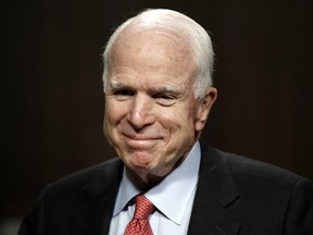 Sen. John McCain has been diagnosed with a brain tumour after a blood clot was removed. (Jacquelyn Martin/AP Photo/Files)