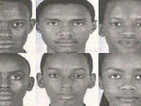 This undated handout photo obtained July 20, courtesy of the DC Police Department in Washington,DC shows missing teens,(Top L-R)Richard Irakoze,Kevin Sabumukiza,Nice Munezero,(Botton L-R)Aristide Irambona, Don Charu Ingabire and Audrey Mwamikazi. Six members of a Burundi robotics team competing in an international competition in Washington have been reported missing, police said July 20, 2017.Police posted to Twitter photographs of the six -- four young males and two females who participated in the First Global Challenge robotics competition. "They went missing 7/18. Have info?" the tweet said. First Global said it called police after learning that "the adult mentor of Team Burundi was unable to find the group of six students of the team who participated in the 2017 FIRST Global Challenge." It said it makes sure that all students get to their dormitory at Trinity Washington University after the daily competition. (AFP PHOTO / DC Police Department / Handout)