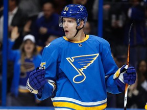 The Blues and defenceman Colton Parayko agreed to a $27.5 million, five-year contract just before the sides were set to go to arbitration on Thursday, July 20, 2017. (Jeff Roberson/AP Photo/Files)