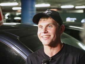 Gavin Strickland, of Syracuse, N.Y., was unable to find his car after leaving a Metallica concert on Sunday, July 16, 2017. But an ad posted an ad on social media by his parents prompted Madison Riddles, 26, of Toronto, to head out on a successful scavenger hunt and the 19-year-old was finally reunited with his Nissan Versa on Thursday, July 20, 2017. (CHRIS DOUCETTE/TORONTO SUN))