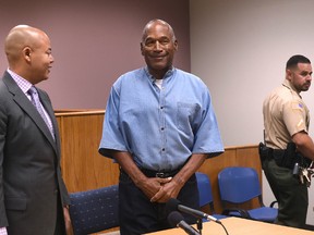 O.J. Simpson looks on during a parole hearing in Lovelock, Nevada on July 20, 2017. AFP PHOTO / POOL / Jason Bean
