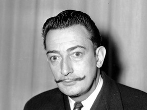 In this file photo taken on Nov. 4, 1942 Spanish surrealist painter, Salvador Dali is pictured in New York. (AP Photo, File)