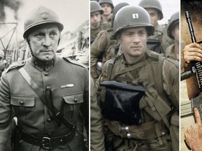 From left to right: Kirk Douglas in "Paths of Glory," Tom Hanks in "Saving Private Ryan," and Jeremy Renner in "The Hurt Locker."