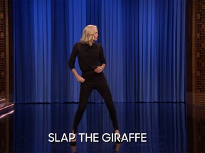 Charlize Theron shows off her dance moves on "The Tonight Show."