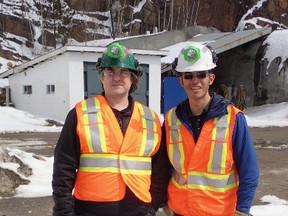 Research scientists Steffon Luoma, left, of Jannatec Technologies in Sudbury is working with Brock University kinesiology professor Dr. Stephen Cheung to develop a “smart vest” to help miners stay cooler while working in the extreme heat of deep mines. Their research is expected to take them to Timmins. (Photo: Brock University)