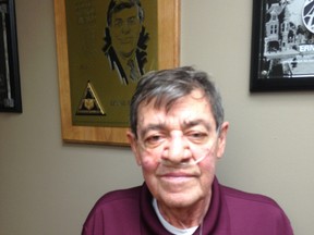 Ernie Bonin sports the shy smile that has kept him in the insurance business for nerly 50 years. (NEIL BOWEN/Sarnia Observer)