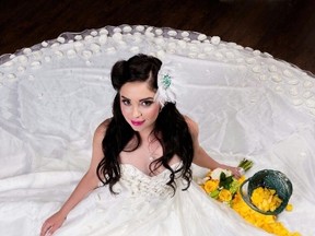 A bridal dress designed S.B.L by Stephanie Yiu. (Motion D Photography)