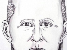 A police composite sketch of a suspect wanted for exposing his genitals in a bridal dress store in Edmonton on July 5, 2017. Edmonton Police Service Edmonton Police Service. (Edmonton Police Service).