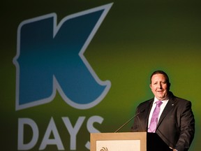 Tim Reid, President and CEO of Northlands, speaks during the K-Days media launch at Edmonton Expo Centre in Edmonton, Alberta on Tuesday, June 13, 2017. Ian Kucerak / Postmedia