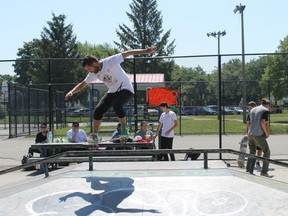 A competitor successfully defies the laws of gravity at the July 15 competition.
CARL HNATYSHYN/SARNIA THIS WEEK