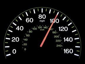 speedometer at 100 kmh