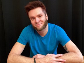 Mike Beggs, founder of the smartphone application CommCards, due for release sometime this fall. The Sarnia hair stylist said its designed to help people better manage social media connections. (Submitted).