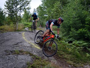 Competitors race in the Walden Mountain Bike Tour, part of the Sudbury Fitness Challenge, held on the Naughton Trails on Sunday, July 23, 2017. Photo supplied
