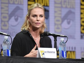 Charlize Theron speaks at the "Women Who Kick Ass" panel on day three of Comic-Con International on Saturday, July 22, 2017, in San Diego. (Photo by Richard Shotwell/Invision/AP)