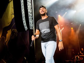 Luke Bryan performs at the Faster Horses Music Festival in the Brooklyn Trails Campground at Michigan International Speedway on Sunday, July 23, 2017, in Brooklyn, Mich. (Photo by Amy Harris/Invision/AP)