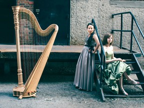Duo Novus is an award winning harp duo and is returning to perform at the Sacred Heart Church in Wingham on Tuesday August 8, 2017. The duo is all Canadian and bringing Canadian composing super star Jason Noble for the concert. L-R: Emily Belvedere and Kristan Toczko are award winning all Canadian Harp performers.