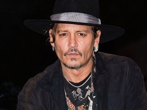 Johnny Depp introduces a screening of "The Libertine" film at the Cineramageddon cinema on day 1 of the Glastonbury Festival 2017 at Worthy Farm, Pilton on June 22, 2017 in Glastonbury, England. (Photo by Harry Durrant/Getty Images)