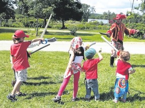 Kids can learn to sword fight with a pirate at the Pirate Festival in Guelph Aug. 5-7. (photo Special to Postmedia News)