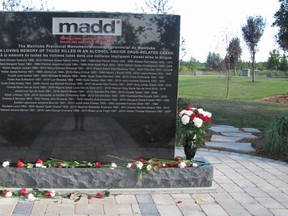 The second annual Provincial Memorial Monument hosted by MADD Canada’s Manitoba chapter will take place on Aug. 27, 2017 at Glen Eden Funeral Home and Cemetery in Winnipeg. The event gives the families of victims of drunk driving a chance to remember and pay tribute to their lost love ones at the monument which was erected last year. HANDOUT/MADD Canada