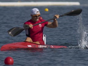 Adam Van Koeverden of Canada paddles to a bronze medal in the K1 1000m during the third day of the Pan Am Games at the Welland International Flatwater Centre on Monday, July 13, 2015. Julie Jocsak/ St. Catharines Standard / Postmedia Network