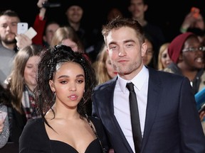 FKA Twigs and Robert Pattinson arrive at 'The Lost City of Z' UK premiere at the British Museum on February 16, 2017 in London, United Kingdom. (Photo by Chris Jackson/Getty Images)