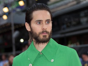 In this Aug. 3, 2016 file photo, actor Jared Leto poses for photographers at the European Premiere of Suicide Squad, at a central London cinema. (AP Photo/Joel Ryan, File)