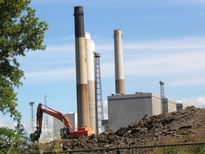 Environmental work like capping fly ash and a sludge pond is underway at the Lambton Generating Station site in St. Clair Township. Ontario Power Generation says the plan is to next year contract for demolition. *(Tyler Kula/Sarnia Observer/Postmedia Network)