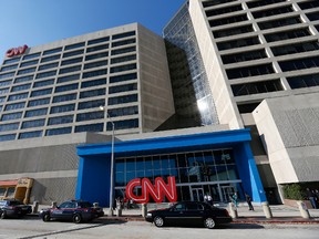 A sign sits outside of the CNN Center on November 29, 2012 in Atlanta, Georgia. (Photo by Kevin C. Cox/Getty Images)
