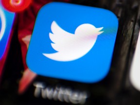 This Wednesday, April 26, 2017, photo shows the Twitter app on a smartphone in Philadelphia. Twitter Inc. reports earnings, Thursday, July 27, 2017. (AP Photo/Matt Rourke)