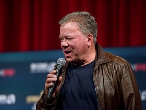William Shatner on the main stage during 'Star Trek: Mission New York' day 3 at Javits Center on September 4, 2016 in New York City. (Photo by Roy Rochlin/Getty Images)