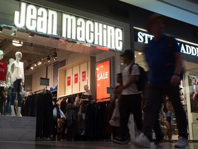 A Jean Machine storefront is shown in Toronto on Wednesday, July 26, 2017. (THE CANADIAN PRESS)