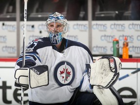 Connor Hellebuyck of the Winnipeg Jets (Getty Images)