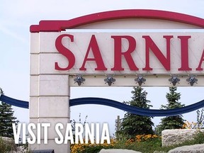 welcome to sarnia sign