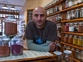Peter Bahlawanian, owner of the Spice Station, a spice shop in Mile End, Montreal is seen in this September 29, 2011 file photo. (Dave Sidaway / THE GAZETTE)