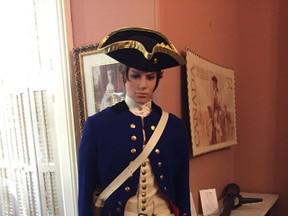 One of the displays at the United Empire Loyalist Heritage Centre in Adolphustown. The centre is featuring special exhibits for Canada 150 and a Hessian exhibit showing items worn by German mercenaries. (Submitted photo)