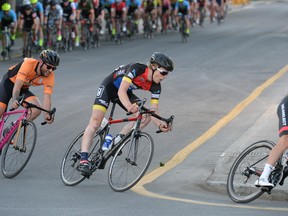 Ottawa’s Timothy Austen, races at Les Mardis cyclistes de Lachine last month. Austen will fulfil his goal of riding for Team Ontario in next month’s Canada Summer Games. (TIMOTHY AUSTEN/Photo)