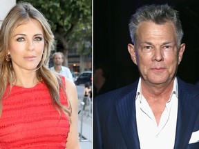 Elizabeth Hurley and David Foster. (Getty Images)